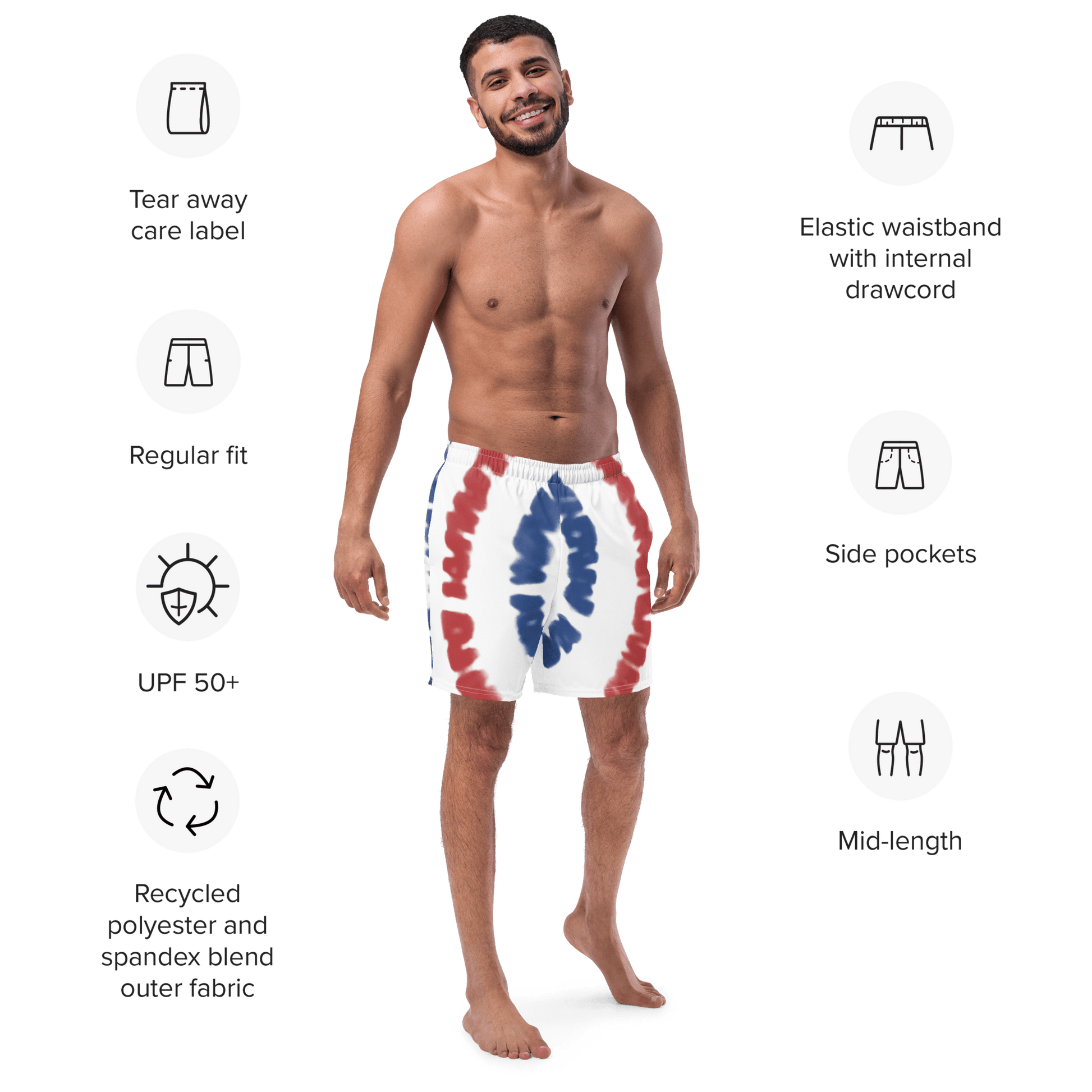 Tie die all American Swim Trunks - The Bargains BasementTie die all American Swim Trunks