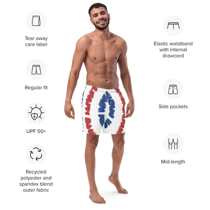 Tie die all American Swim Trunks - The Bargains BasementTie die all American Swim Trunks