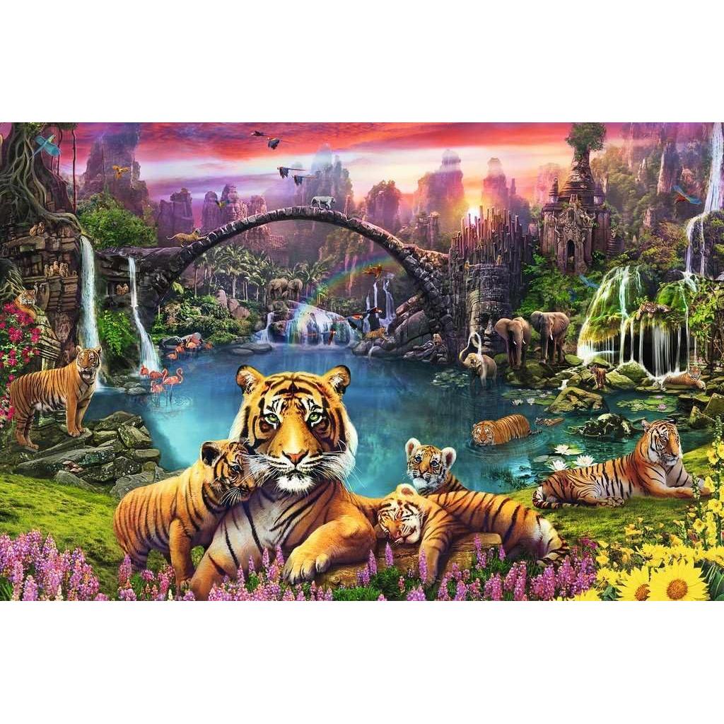 Tigers in Paradise 3000 Piece Jigsaw Puzzle Ravensburger - The Bargains BasementTigers in Paradise 3000 Piece Jigsaw Puzzle Ravensburger