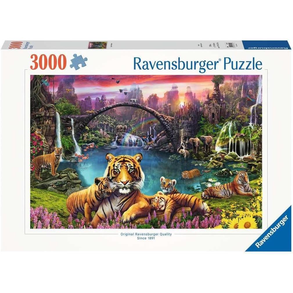 Tigers in Paradise 3000 Piece Jigsaw Puzzle Ravensburger - The Bargains BasementTigers in Paradise 3000 Piece Jigsaw Puzzle Ravensburger