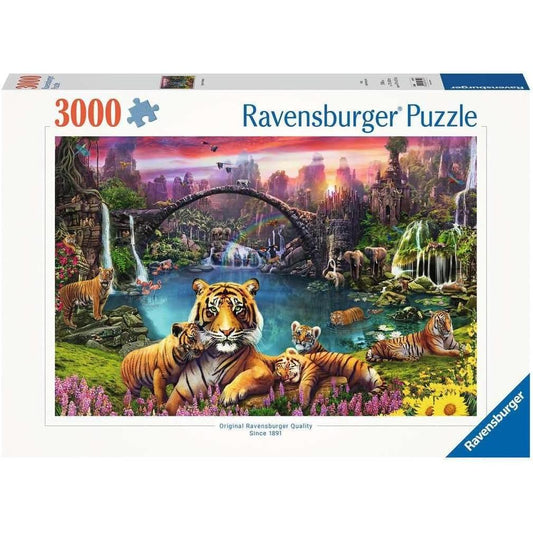 Tigers in Paradise 3000 Piece Jigsaw Puzzle Ravensburger - The Bargains BasementTigers in Paradise 3000 Piece Jigsaw Puzzle Ravensburger