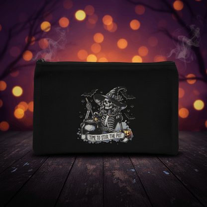 Time to Stir the Pot Skeleton Witch Zipper Pouch-handmade - The Bargains BasementTime to Stir the Pot Skeleton Witch Zipper Pouch-handmade