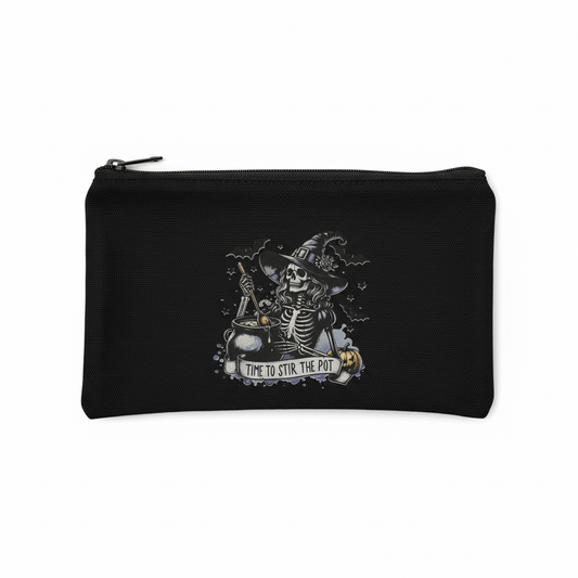 Time to Stir the Pot Skeleton Witch Zipper Pouch-handmade - The Bargains BasementTime to Stir the Pot Skeleton Witch Zipper Pouch-handmade