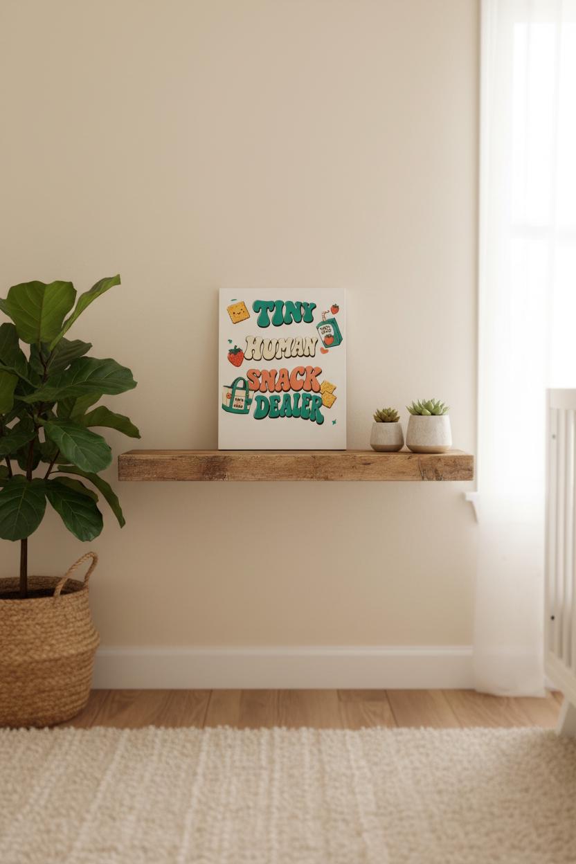 Tiny Human Snack Dealer Sign – Mom Kitchen Decor, Playroom Art, Parent Humor - The Bargains BasementTiny Human Snack Dealer Sign – Mom Kitchen Decor, Playroom Art, Parent Humor