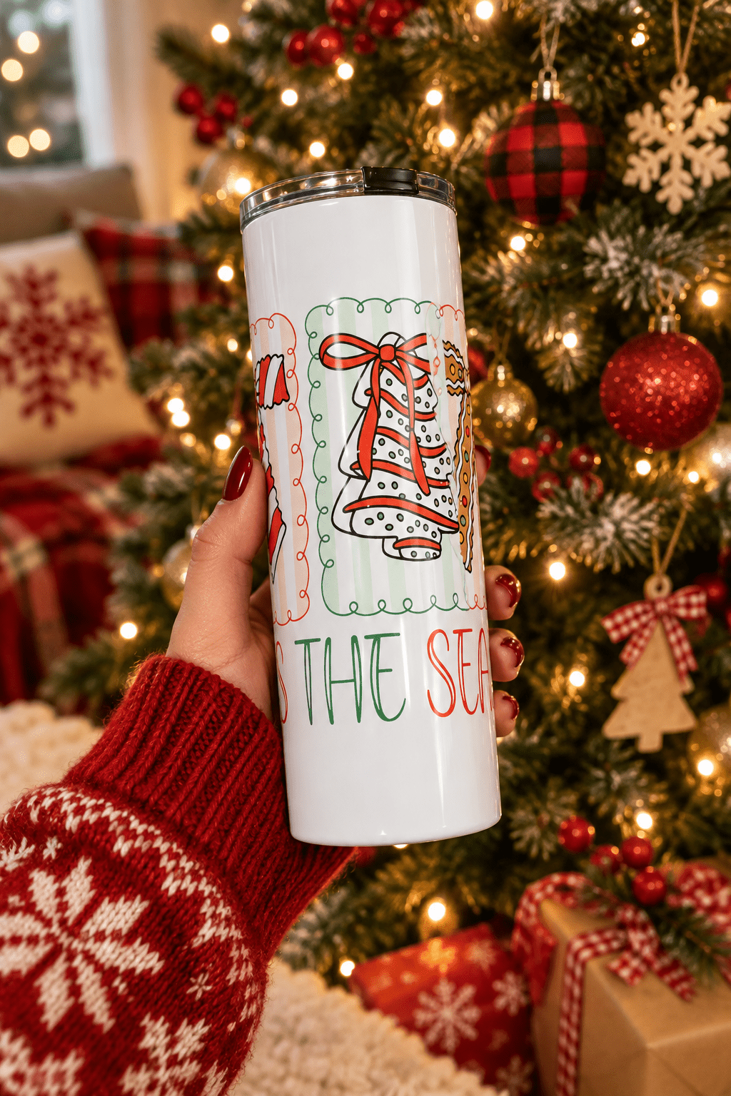 Tis the Season 20oz Skinny Christmas Tumbler – Handmade Holiday Drinkware - The Bargains BasementTis the Season 20oz Skinny Christmas Tumbler – Handmade Holiday Drinkware