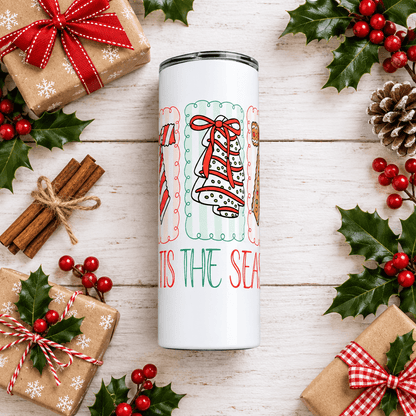 Tis the Season 20oz Skinny Christmas Tumbler – Handmade Holiday Drinkware - The Bargains BasementTis the Season 20oz Skinny Christmas Tumbler – Handmade Holiday Drinkware