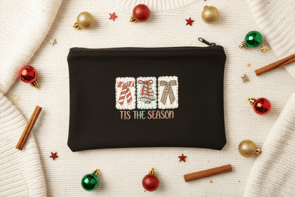 Tis the Season Christmas Gift Boxes Canvas Zipper Pouch - The Bargains BasementTis the Season Christmas Gift Boxes Canvas Zipper Pouch