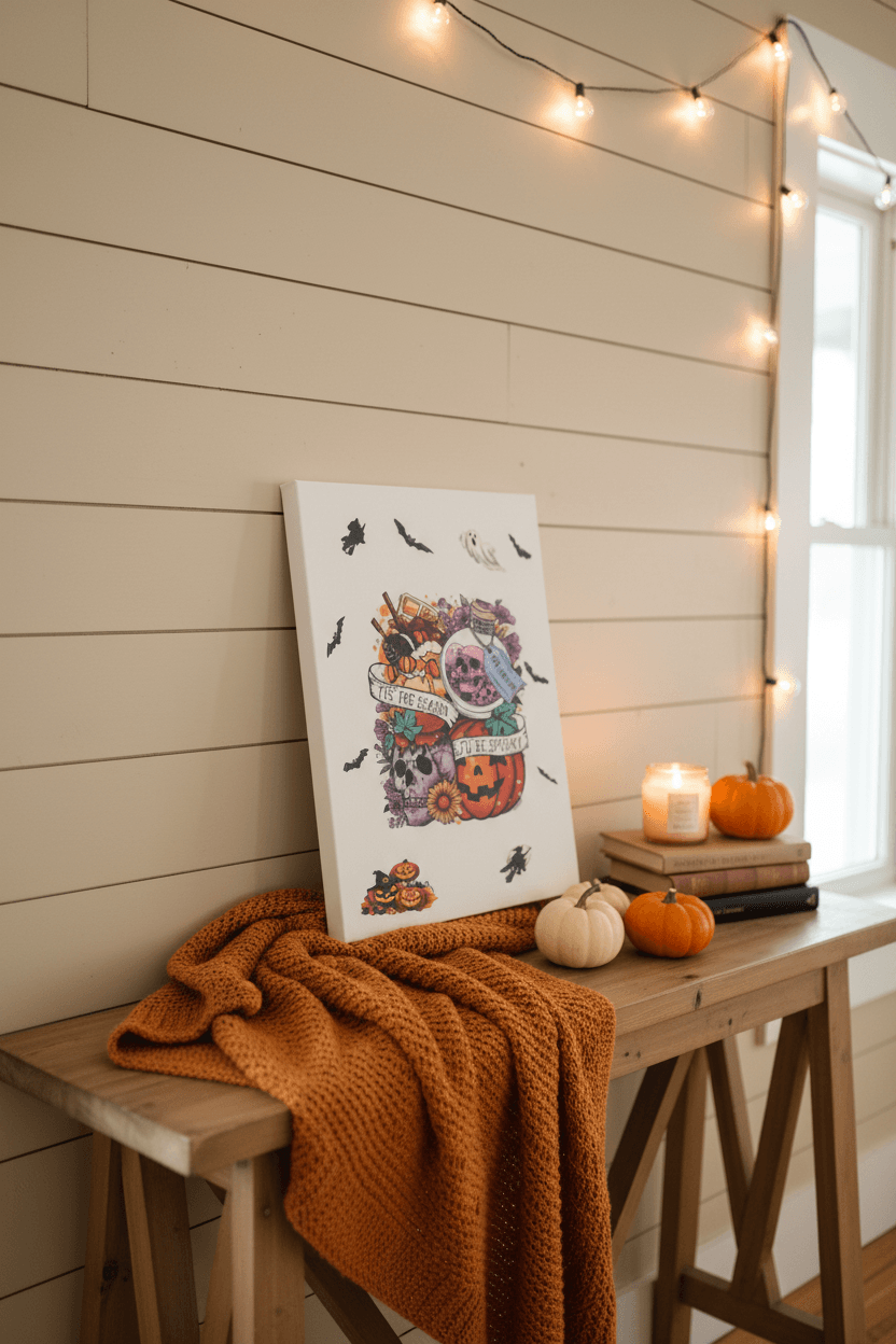 Tis the Season to Be Spooky – Handmade 11x14x1 Halloween Canvas Sign - The Bargains BasementTis the Season to Be Spooky – Handmade 11x14x1 Halloween Canvas Sign