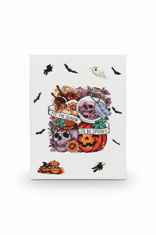 Tis the Season to Be Spooky – Handmade 11x14x1 Halloween Canvas Sign - The Bargains BasementTis the Season to Be Spooky – Handmade 11x14x1 Halloween Canvas Sign