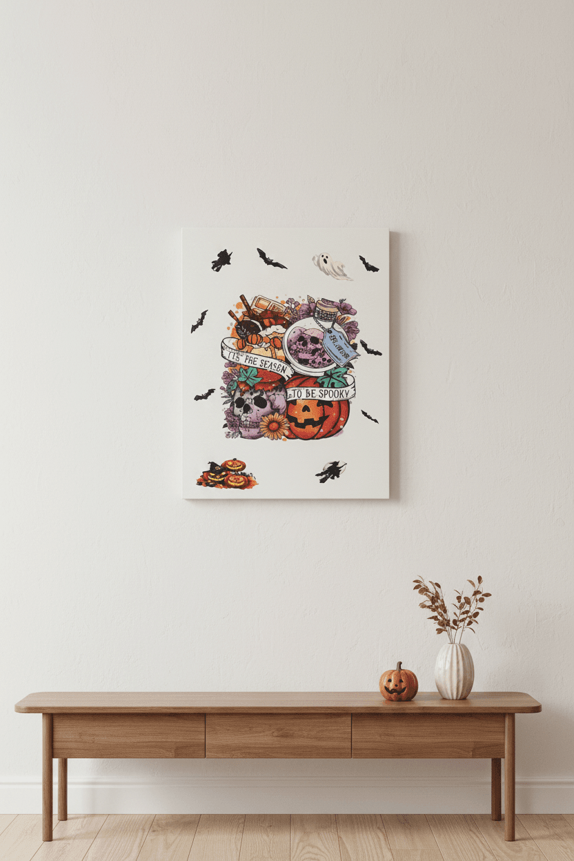 Tis the Season to Be Spooky – Handmade 11x14x1 Halloween Canvas Sign - The Bargains BasementTis the Season to Be Spooky – Handmade 11x14x1 Halloween Canvas Sign