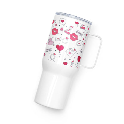 Hearts Travel mug with a handle