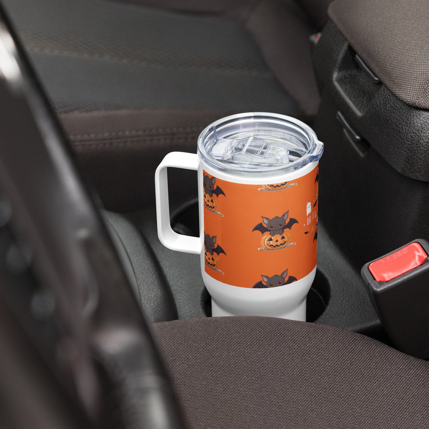 Happy Halloween Travel mug with a handle