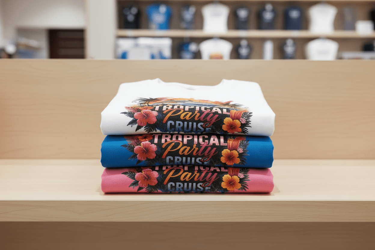 Tropical Party Cruise T-Shirt- made to order - The Bargains BasementTropical Party Cruise T-Shirt- made to order