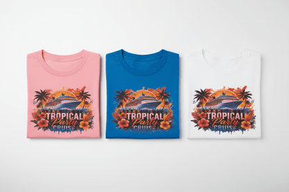 Tropical Party Cruise T-Shirt- made to order - The Bargains BasementTropical Party Cruise T-Shirt- made to order