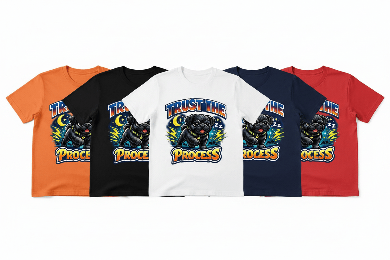 Trust The Process Pug Tee - The Bargains BasementTrust The Process Pug Tee