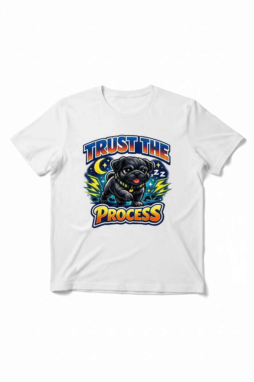 Trust The Process Pug Tee - The Bargains BasementTrust The Process Pug Tee