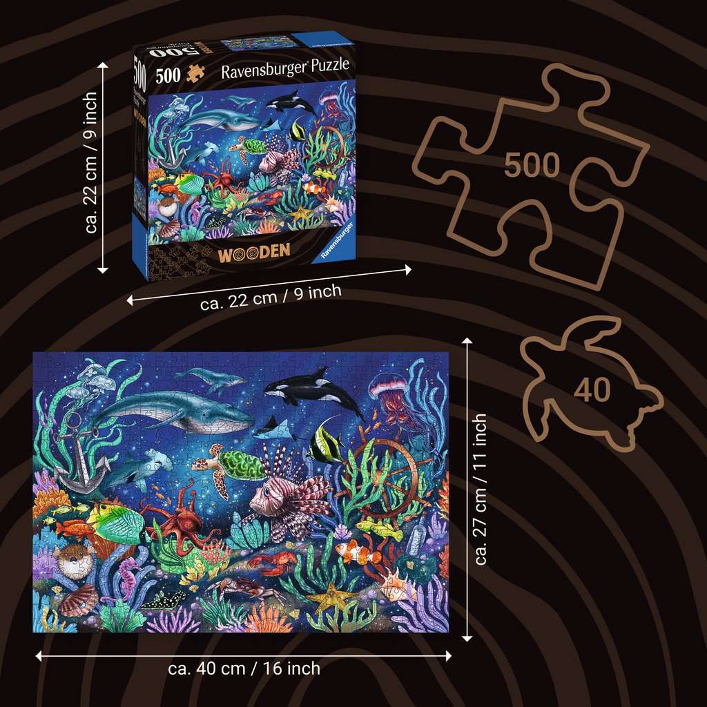 Under the Sea 500 Piece Wood Jigsaw Puzzle Ravensburger - The Bargains BasementUnder the Sea 500 Piece Wood Jigsaw Puzzle Ravensburger