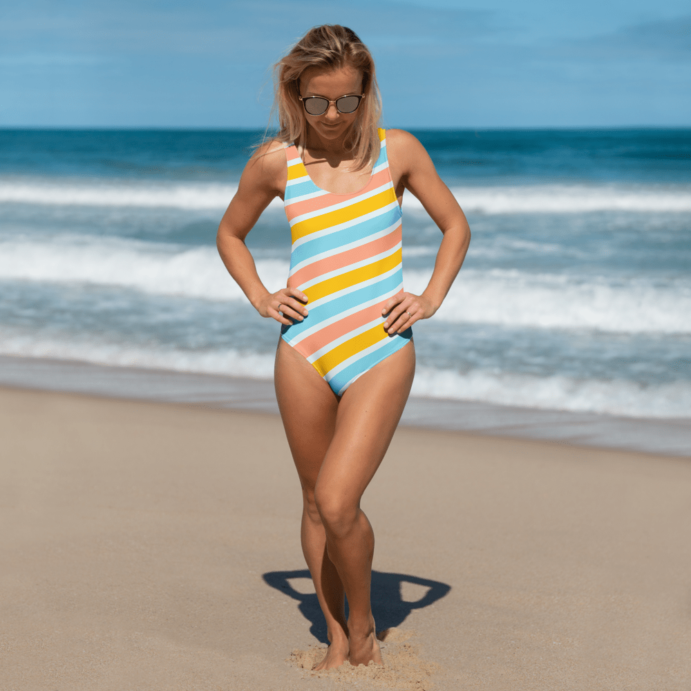 Vibrant colorful One - Piece Swimsuit - The Bargains BasementVibrant colorful One - Piece Swimsuit