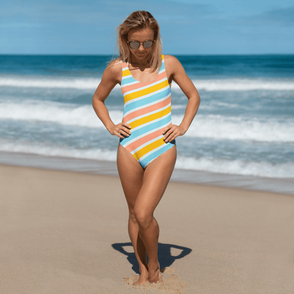 Vibrant colorful One - Piece Swimsuit - The Bargains BasementVibrant colorful One - Piece Swimsuit