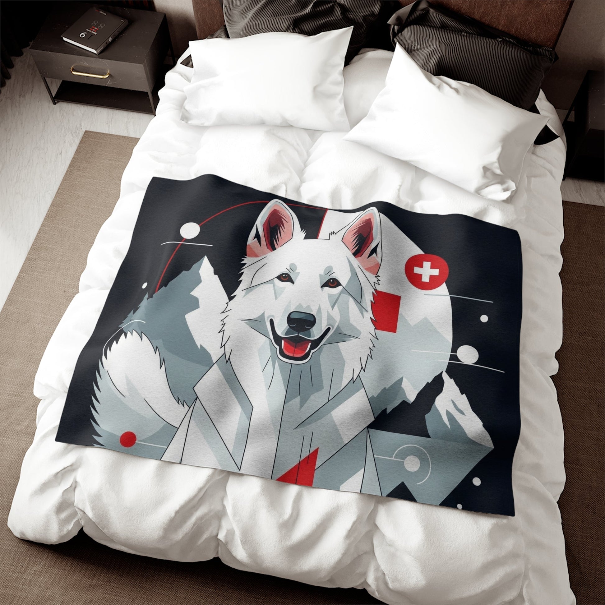 White Swiss Shepherd Dog Sweatshirt Blanket - The Bargains BasementWhite Swiss Shepherd Dog Sweatshirt Blanket