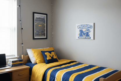 Wolverines Strong Michigan Pride 8x10 Canvas Sign-handmade - The Bargains BasementWolverines Strong Michigan Pride 8x10 Canvas Sign-handmade