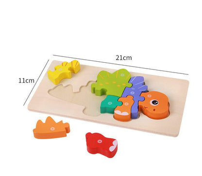 Wooden 3D Dinosaur Puzzle – Montessori Educational Toy for Kids - The Bargains BasementWooden 3D Dinosaur Puzzle – Montessori Educational Toy for Kids