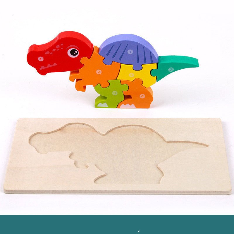 Wooden 3D Dinosaur Puzzle – Montessori Educational Toy for Kids - The Bargains BasementWooden 3D Dinosaur Puzzle – Montessori Educational Toy for Kids