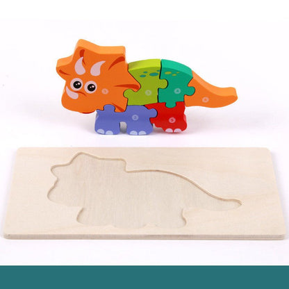 Wooden 3D Dinosaur Puzzle – Montessori Educational Toy for Kids - The Bargains BasementWooden 3D Dinosaur Puzzle – Montessori Educational Toy for Kids