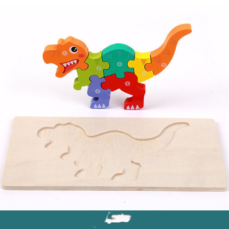 Wooden 3D Dinosaur Puzzle – Montessori Educational Toy for Kids - The Bargains BasementWooden 3D Dinosaur Puzzle – Montessori Educational Toy for Kids