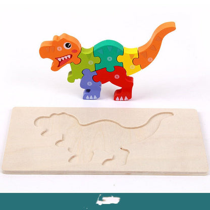 Wooden 3D Dinosaur Puzzle – Montessori Educational Toy for Kids - The Bargains BasementWooden 3D Dinosaur Puzzle – Montessori Educational Toy for Kids