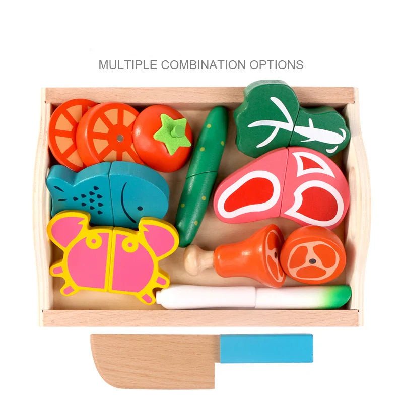 Wooden Fruit and Vegetable Pretend Play Set - The Bargains BasementWooden Fruit and Vegetable Pretend Play Set