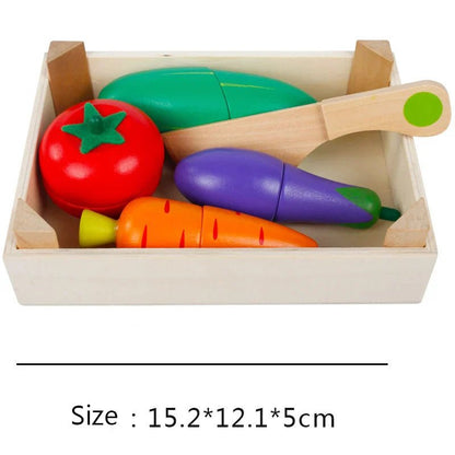 Wooden Fruit and Vegetable Pretend Play Set - The Bargains BasementWooden Fruit and Vegetable Pretend Play Set