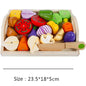 Wooden Fruit and Vegetable Pretend Play Set - The Bargains BasementWooden Fruit and Vegetable Pretend Play Set