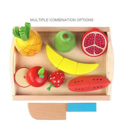 Wooden Fruit and Vegetable Pretend Play Set - The Bargains BasementWooden Fruit and Vegetable Pretend Play Set
