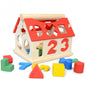 Wooden House – Early Learning Math and Shape Matching Toy - The Bargains BasementWooden House – Early Learning Math and Shape Matching Toy