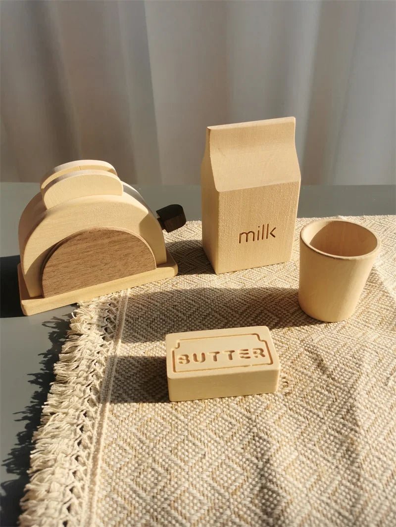 Wooden Pretend Play Kitchen Set – Coffee Machine & Tea Party Toys - The Bargains BasementWooden Pretend Play Kitchen Set – Coffee Machine & Tea Party Toys