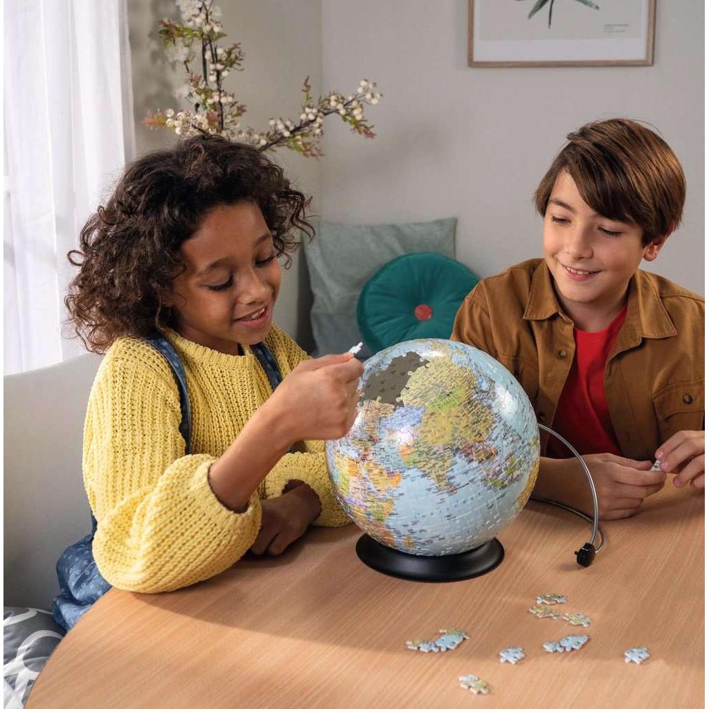 World Globe with Stand 550 Piece 3D Jigsaw Puzzle Ravensburger - The Bargains BasementWorld Globe with Stand 550 Piece 3D Jigsaw Puzzle Ravensburger