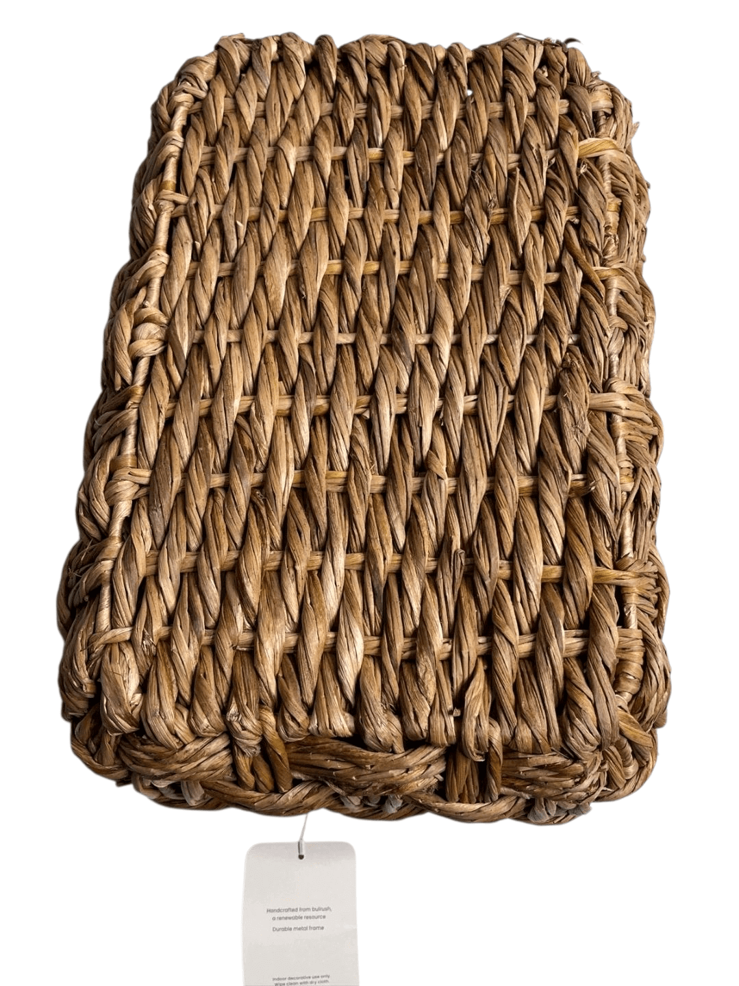 Woven Bulrush Bin ( 16 1/2“ X 11 “) Durable Metal Frame - Brightroom - The Bargains BasementWoven Bulrush Bin ( 16 1/2“ X 11 “) Durable Metal Frame - Brightroom