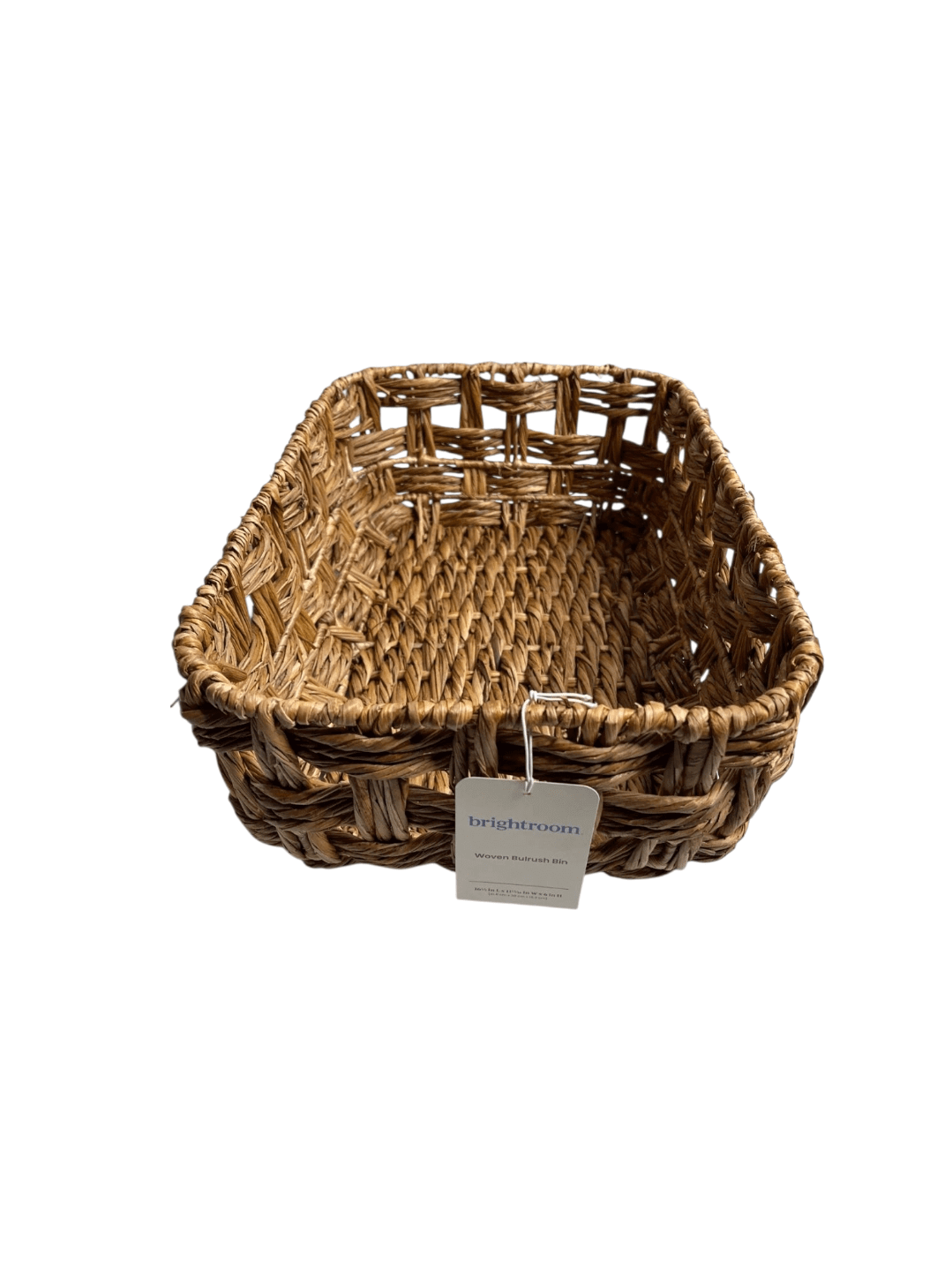 Woven Bulrush Bin ( 16 1/2“ X 11 “) Durable Metal Frame - Brightroom - The Bargains BasementWoven Bulrush Bin ( 16 1/2“ X 11 “) Durable Metal Frame - Brightroom