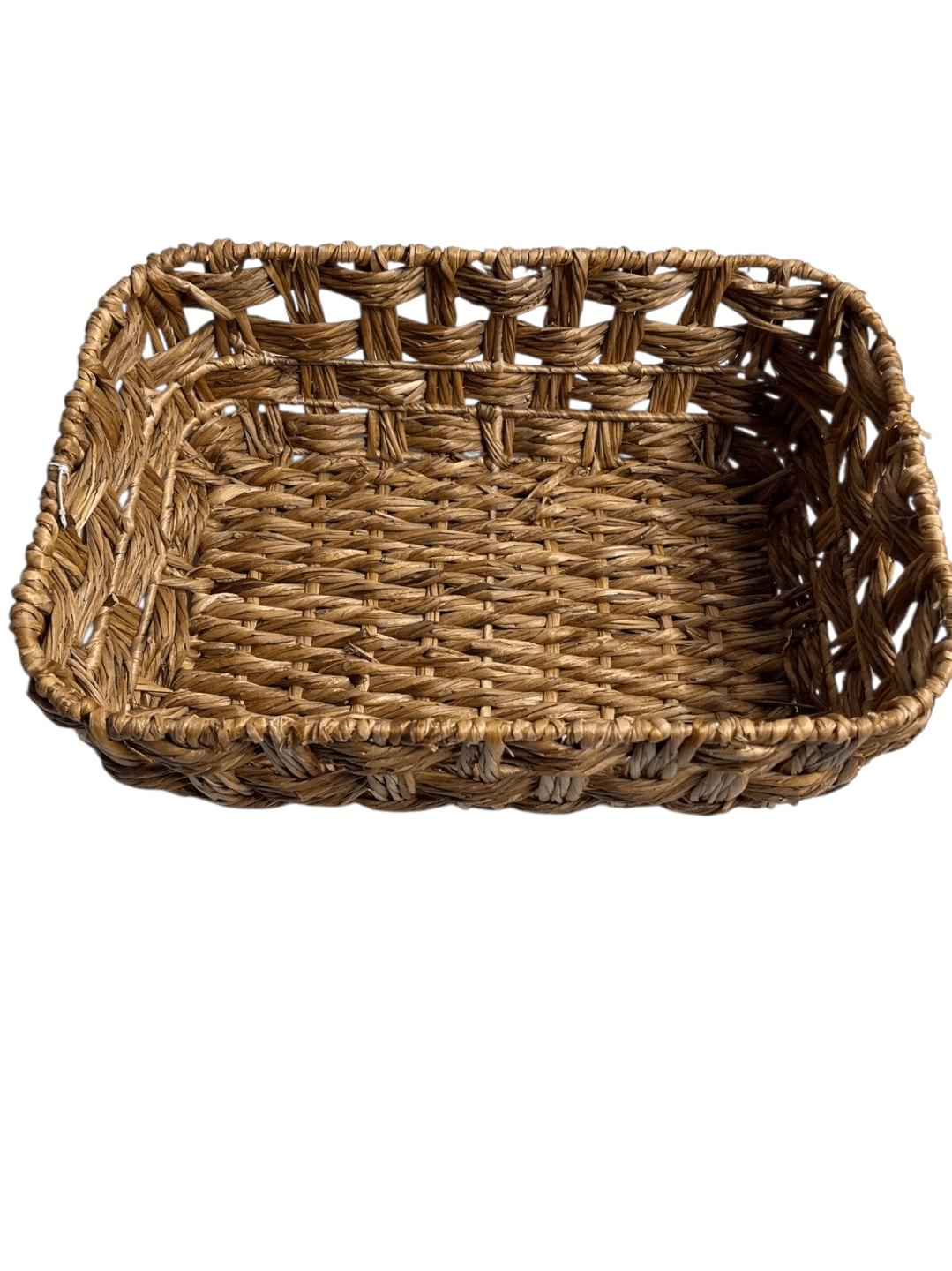 Woven Bulrush Bin ( 16 1/2“ X 11 “) Durable Metal Frame - Brightroom - The Bargains BasementWoven Bulrush Bin ( 16 1/2“ X 11 “) Durable Metal Frame - Brightroom