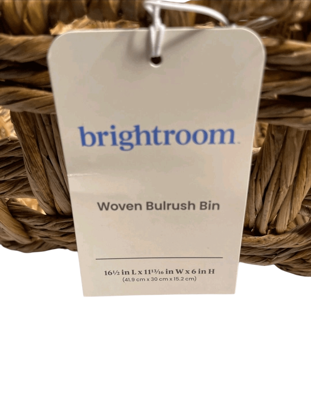 Woven Bulrush Bin ( 16 1/2“ X 11 “) Durable Metal Frame - Brightroom - The Bargains BasementWoven Bulrush Bin ( 16 1/2“ X 11 “) Durable Metal Frame - Brightroom